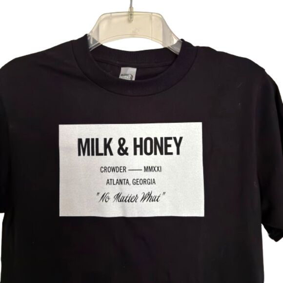 MILK & HONEY CROWDER Concert T Shirt Front/Back Design Black Ladies Small - Picture 3 of 5